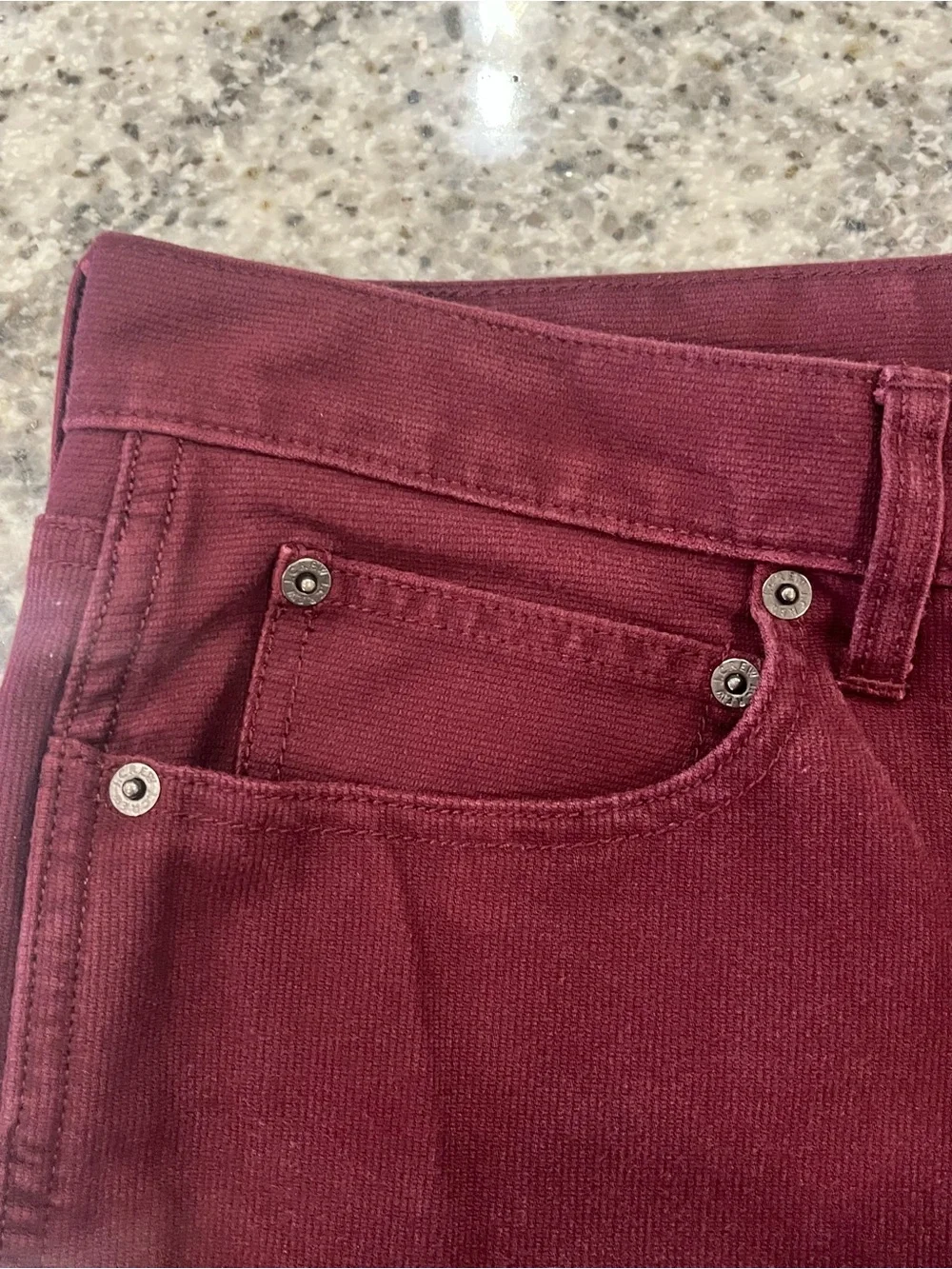 J Crew Pants Mens 33x32 Red Burgandy The Sutton Chino Corduroy Straight Leg Slim